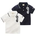 SUNGLASSES PRINT TURN-DOWN COLLAR FOR HANDSOME KIDS BOY GIFT SPORTS SHORT-SLEEVE T-SHIRT SUNGLASSES PRINT TURN-DOWN COLLAR FOR HANDSOME KIDS BOY GIFT SPORTS SHORT-SLEEVE T-SHIRT