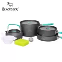 OUTDOOR CAMPING COOKWARE SET-2 POT 1 KETTLE ALUMINA TABLEWARE
