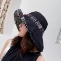 DOUBLE SIDED IRREGULAR PATTERN BUCKET HAT WOMEN SUMMER COTTON BREATHABLE LEISURE BOB CAPS