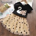 SUMMER KIDS GIRLS CLOTHES SET FRUIT PARRTEN SHORT T-SHIRT +BOW BALL GOWN DRESS SUMMER KIDS GIRLS CLOTHES SET FRUIT PARRTEN SHORT T-SHIRT +BOW BALL GOWN DRESS