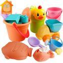 SILICONE SOFT BABY BEACH TOYS KIDS MESH BAG BATH PLAY SET BEACH PARTY CART DUCKS BUCKET SAND MOLDS TOOL SILICONE SOFT BABY BEACH TOYS KIDS MESH BAG BATH PLAY SET BEACH PARTY CART DUCKS BUCKET SAND MOLDS TOOL