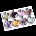 1PC NATURAL CRYSTAL MINERAL ORNAMENT WISHING BOTTLE HEART PENDANT GUARDIAN FASHION COUPLE