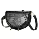 CROSSBODY BAGS FOR WOMEN HALF ROUND MESSENGER BAG PU LEATHER LUXURY HANDBAGS LADY BAGS
