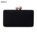 NEW BLACK CLUTCH BAG/ WEDDING PARTY WOMEN'S EVENING BAG DIAGONAL CROSSBODY BAG/HANDBAGS