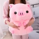 PINK SITTING PIG BIG HEAD PIGGY STUFFED DOLL HUGGABLE ANIMAL PLUSH TOY