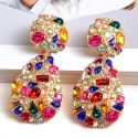COLORFUL CRYSTALS DROP EARRINGS FINE JEWELRY ACCESSORIES FOR WOMEN FASHION COLORFUL CRYSTALS DROP EARRINGS FINE JEWELRY ACCESSORIES FOR WOMEN FASHION