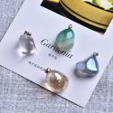 1PC NATURAL WHITE CRYSTAL UNSHAPED PENDANT PLATED MINERAL JEWELRY HEALING NECKLACE COUPLE DECORATION 1PC NATURAL WHITE CRYSTAL UNSHAPED PENDANT PLATED MINERAL JEWELRY HEALING NECKLACE COUPLE DECORATION