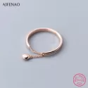 RINGS FOR WOMEN LUXURY TASSEL LONG CHAIN ADJUSTABLE FINGER RING FASHION JEWELRY