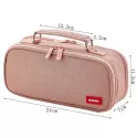 DOUBLE LAYER LARGE CAPACITY PENCIL CASE PENCIL BAG PORTABLE PEN BRUSHES POUCH BOX