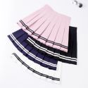 HIGH WAIST WOMEN'S SKIRTS STRIPED PLEATED SKIRT ELASTIC WAIST FEMALE SKIRTS SWEET MINI SKIRTS DANCE SKIRT HIGH WAIST WOMEN'S SKIRTS STRIPED PLEATED SKIRT ELASTIC WAIST FEMALE SKIRTS SWEET MINI SKIRTS DANCE SKIRT