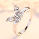BEIVER BUTTERFLY SHINING CRYSTAL ZIRCON RING FOR WOMEN PRINCESS LUXURY RINGS BEIVER BUTTERFLY SHINING CRYSTAL ZIRCON RING FOR WOMEN PRINCESS LUXURY RINGS