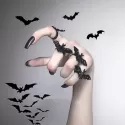 GOTHIC BLACK BAT RING FASHION FLYING BAT METAL ADJUSTABLE WOMEN JEWELRY