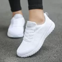 WOMEN CASUAL SHOES FASHION BREATHABLE WALKING MESH FLAT SHOES