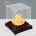 24K GOLD FOIL FROG FENG SHUI TOAD CHINESE GOLDEN FROG MONEY LUCKY FORTUNE WEALTH