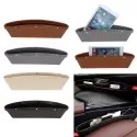 1PCS CAR SLIT BOX ORGANIZER PU LEATHER CATCH CATCHER CADDY CAR SEAT GAP POCKET STORAGE