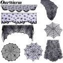 HALLOWEEN DECORATION HORROR PROPS LACE SPIDERWEB FIREPLACE MANTLE SCARF HALLOWEEN DECORATION HORROR PROPS LACE SPIDERWEB FIREPLACE MANTLE SCARF