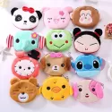 SOFT PLUSH PANDA DOG RABBIT MONKEY CARTOON WOMEN COIN PURSE MINI CUTE OVAL ZIPPER GIRL COIN WALLET