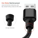 3IN1 TYPE C 8PIN MICRO USB FAST CHARGING CABLE NYLON WOVEN MORE DURABLE PHONE CABLE