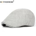 SUMMER FLAT CAPS MEN GRAY LINEN BERETS MALE VINTAGE ELASTIC DRIVER HAT SUMMER FLAT CAPS MEN GRAY LINEN BERETS MALE VINTAGE ELASTIC DRIVER HAT