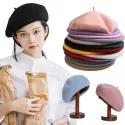 WOMEN GIRL BERET FRENCH ARTIST WARM WOOL WINTER BEANIE HAT