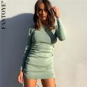 COTTON FULL SLEEVE DRESS 2020 AUTUMN NEW WOMEN FOLD RUCHED DRAWSTRING SLIM MINI DRESS CASUAL STREETWEAR COTTON FULL SLEEVE DRESS 2020 AUTUMN NEW WOMEN FOLD RUCHED DRAWSTRING SLIM MINI DRESS CASUAL STREETWEAR