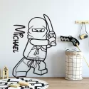 STICKER CUSTOM NAME NINJUTSU ART VINYL WALL STICKERS FOR BABY'S ROOMS STICKER