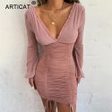 CHIFFON SUMMER AUTUMN DRESS WOMEN SEXY LONG SLEEVE SLIM ELASTIC BODYCON BANDAGE DRESS CHIFFON SUMMER AUTUMN DRESS WOMEN SEXY LONG SLEEVE SLIM ELASTIC BODYCON BANDAGE DRESS