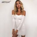 WINTER BANDAGE DRESS WOMEN SEXY OFF SHOULDER LONG SLEEVE SLIM ELASTIC BODYCON PARTY DRESSES WINTER BANDAGE DRESS WOMEN SEXY OFF SHOULDER LONG SLEEVE SLIM ELASTIC BODYCON PARTY DRESSES