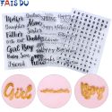 SILICONE BISCUIT STAMP CUTTER ENGLISH LETTER FAMILY MEMBER HOLIDAY GREETING SILICONE BISCUIT STAMP CUTTER ENGLISH LETTER FAMILY MEMBER HOLIDAY GREETING