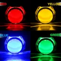 CAR LED DEVIL EYE DEMON EVIL EYES DRL LED BLUETOOTH APP RGB HEADLIGHTS MOTORCYCLE PROJECTOR LENSCAR