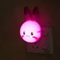 RABBIT LED NIGHT LIGHT AC110-220V SWITCH WALL NIGHT LAMP WITH US PLUG GIFTS FOR KID/BABY/CHILDREN