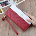LEATHER WOMEN WALLET PLAID TASSEL WALLETS FOR WOMAN WALLET PURSE CLUTCH CREDIT CARD HOLDER