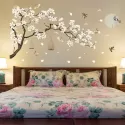 187*128CM BIG SIZE TREE WALL STICKERS BIRDS FLOWER HOME DECOR WALLPAPERS