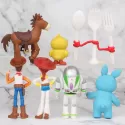 7PCS TOY STORY 4 ACTION FIGURE TOYS WOODY JESSIE BUZZ LIGHTYEAR FORK PIG BEAR
