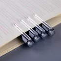12PCS ERASABLE GEL PEN BLUE BLACK INK 0.5MM WASHABLE HANDLE KAWAII PENS REFILL RODS SCHOOL PEN