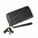 PATCHWORK GLITTER WALLET FOR WOMEN LONG PU LEATHER COIN PURSE FEMALE GIRLS GIFTS