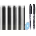 23PCS/SET ERASABLE GEL PEN REFILLS ROD WASHABLE HANDLE MAGIC ERASABLE PEN FOR SCHOOL OFFICE STATIONERY