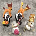 7PCS DISNEY CARTOON BAMBI DEER TOYS ACTION FIGURES RABBIT FIGURINE SQUIRREL MODEL