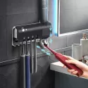 TOOTHBRUSH HOLDER SOLAR ENERGY CHARGE STERILIZER AUTOMATIC TOOTHPASTE DISPENSER SQUEEZERS