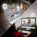VIDEO CONFERENCE LIGHT SELFIE RING LIGHT FOR IPAD LAPTOP PC WEBCAM LIGHT WITH CLIP VIDEO CONFERENCE LIGHT SELFIE RING LIGHT FOR IPAD LAPTOP PC WEBCAM LIGHT WITH CLIP
