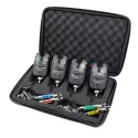3 CARP FISHING BITE ALARM AND SWINGER SET WATER RESISTANT BLUE LED FISHING SWINGERS FISH