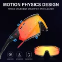 SUNGLASSES 5 LENS POLARIZED SPORTS MEN CYCLING GLASSES MOUNTAIN BICYCLE RIDING PROTECTION