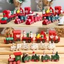 MERRY CHRISTMAS WOODEN TRAIN ORNAMENT CHRISTMAS DECORATION FOR HOME SANTA CLAUS GIFT