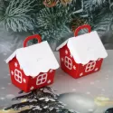 10PCS CHRISTMAS CANDY BOX BAGS SANTA CLAUS GIFT BOX DIY COOKIE PACKAGING