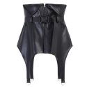 LEATHER CORSET SKIRT DRESS WAIST BELT ADJUSTABLE BLACK HARNESS BUCKLE BUSTIER WAISTBAND LEATHER CORSET SKIRT DRESS WAIST BELT ADJUSTABLE BLACK HARNESS BUCKLE BUSTIER WAISTBAND