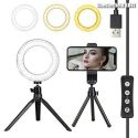 6" LED RING LIGHT WITH STAND FOR YOUTUBE TIKTOK MAKEUP VIDEO LIVE PHONE SELFIE 6" LED RING LIGHT WITH STAND FOR YOUTUBE TIKTOK MAKEUP VIDEO LIVE PHONE SELFIE