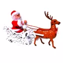 CHRISTMAS ELK SLEIGH PULLING SANTA CLAUS WITH MUSIC CHILDREN BEST NEW YEAR GIFTS