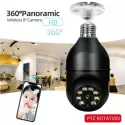 1080P WIRELESS 360 ROTATE AUTO TRACKING PANORAMIC CAMERA LIGHT BULB WIFI PTZ IP CAM