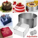 STAINLESS ADJUSTABLE CIRCLE SQUARE MOUSSE RING PASTRY MOLD CAKE MOULD BAKING TOOLS STAINLESS ADJUSTABLE CIRCLE SQUARE MOUSSE RING PASTRY MOLD CAKE MOULD BAKING TOOLS