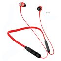 WIRELESS BLUETOOTH HEADPHONES SPORT HEADPHONES NECKBAND MAGNETIC HEADSET HANDFREE EARBUDS WITH MIC AIR BUDS RED WIRELESS BLUETOOTH HEADPHONES SPORT HEADPHONES NECKBAND MAGNETIC HEADSET HANDFREE EARBUDS WITH MIC AIR BUDS RED